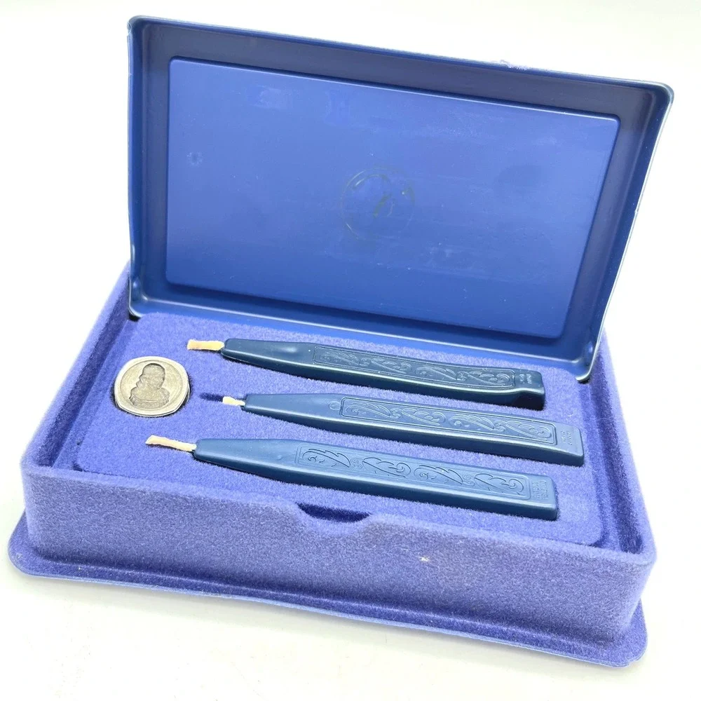 Franklin Mint Collectors Society Wax Seal Kit Benjamin Franklin Pewter Blue Wax